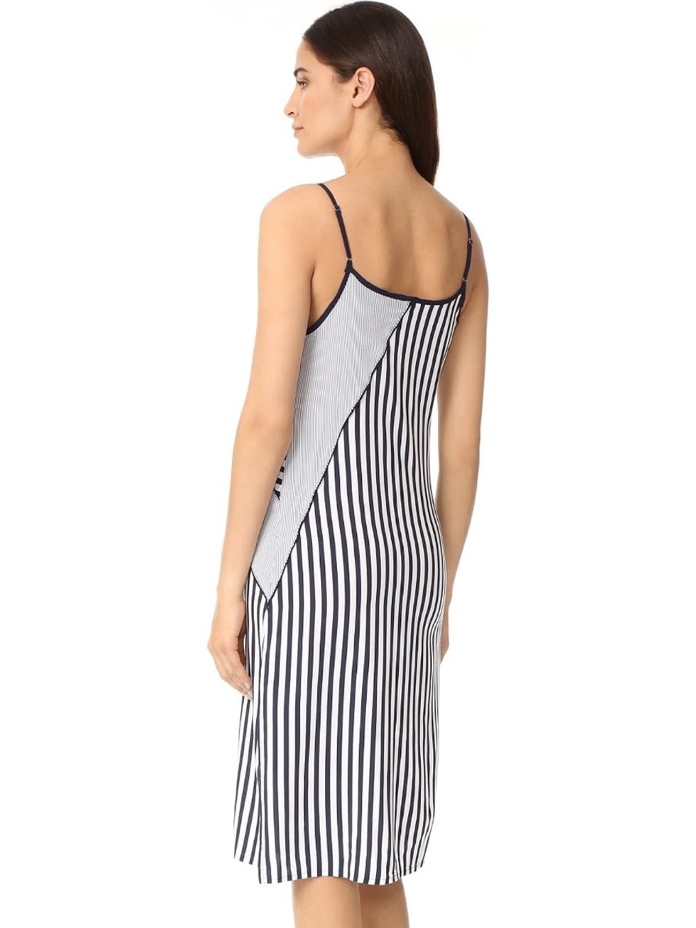 Splendid Black & White Striped Midi Dress - Picture 3 of 6